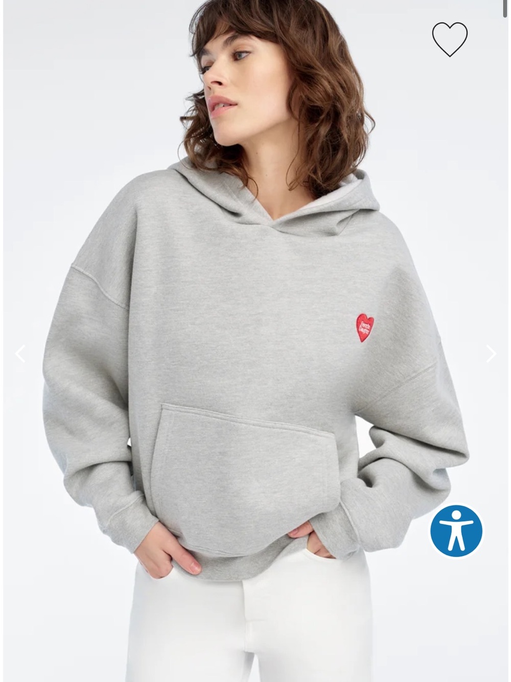 NWOT Favorite Daughter GRAY FAVORITE DAUGHTER HEART PO HOODIE Size S
